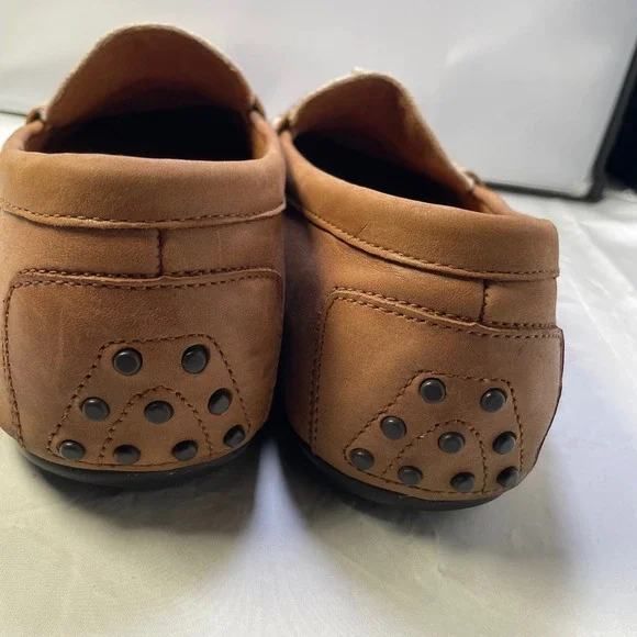 Polo Ralph Lauren Loafers Canvas Leather Driving Moccasins Shoes 10.5C - Picture 4 of 13